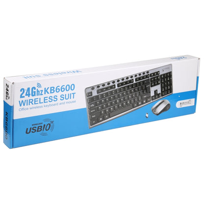 KB-6600 2.4Ghz Office Waterproof Wireless Keyboard Mouse Set by buy2fix