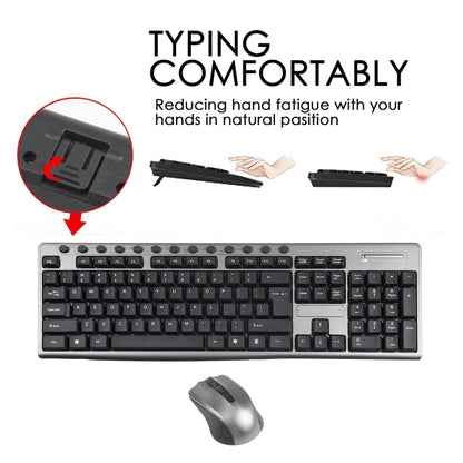 KB-6600 2.4Ghz Office Waterproof Wireless Keyboard Mouse Set by buy2fix