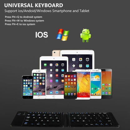 B05 USB Charging Portable Mini Folding Bluetooth Wireless Keyboard (White) by buy2fix