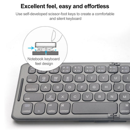 B088 Universal Mini Foldable Three-channel Bluetooth Wireless Keyboard by buy2fix