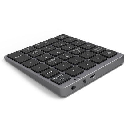 N960 Ultra-thin Universal Aluminum Alloy Rechargeable Wireless Bluetooth Numeric Keyboard (Grey) by buy2fix