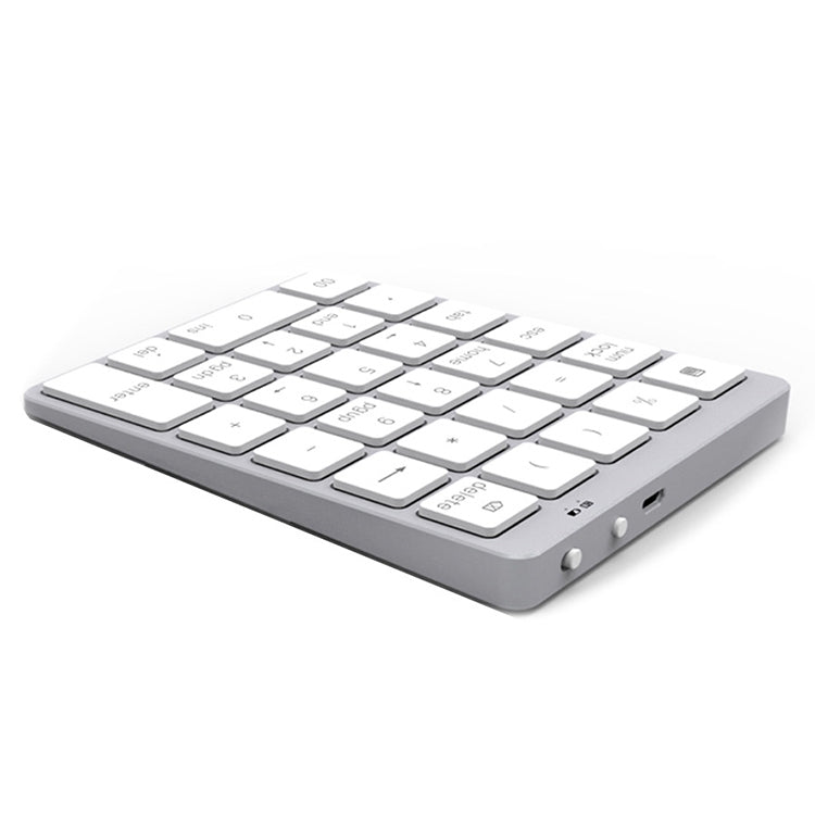 N960 Ultra-thin Universal Aluminum Alloy Rechargeable Wireless Bluetooth Numeric Keyboard (Silver) by buy2fix
