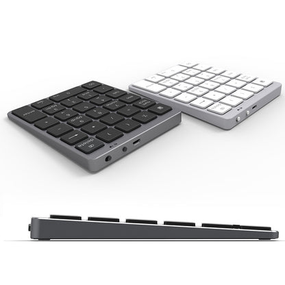 N960 Ultra-thin Universal Aluminum Alloy Rechargeable Wireless Bluetooth Numeric Keyboard (Silver) by buy2fix