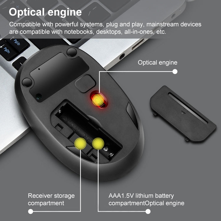 ZGB 007 2.4G Computer Laptop Wireless Mini Mouse (Grey) by Chasing Leopard