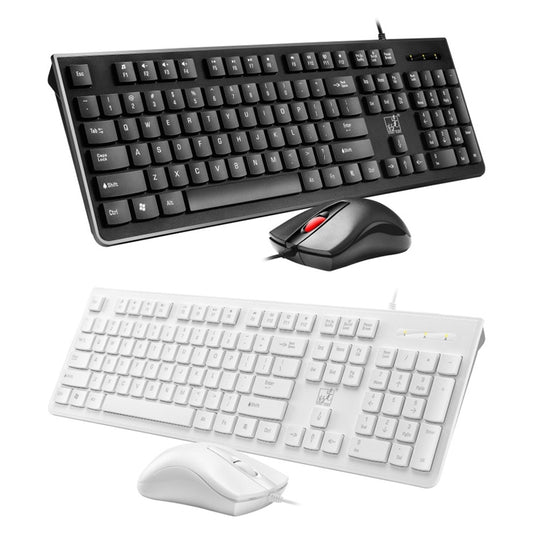 ZGB S500 Square Keycap Wired Keyboard + Mouse Set (Black) by Chasing Leopard