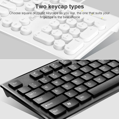 ZGB S500 Square Keycap Wired Keyboard + Mouse Set (Black) by Chasing Leopard