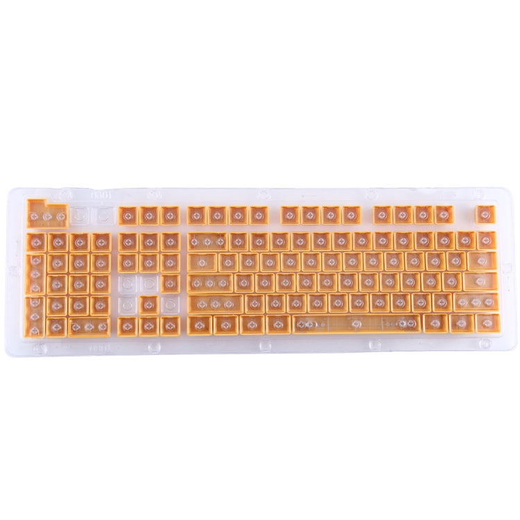 104 Keys Double Shot PBT Backlit Keycaps for Mechanical Keyboard (Yellow) by buy2fix