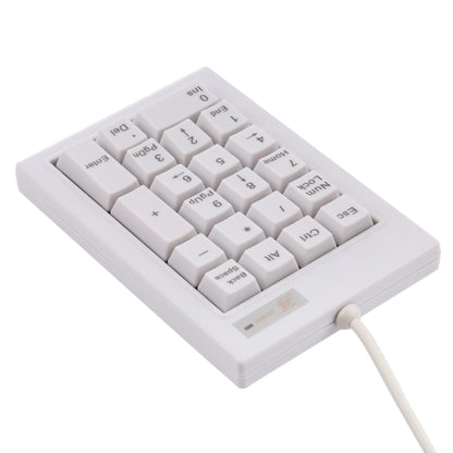 DX-21A 21-keys USB Wired Mechanical Black Shaft Mini Numeric Keyboard(White) by buy2fix