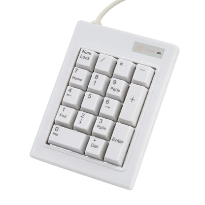 DX-17A 17-keys USB Wired Mechanical Black Shaft Mini Numeric Keyboard(White) by buy2fix