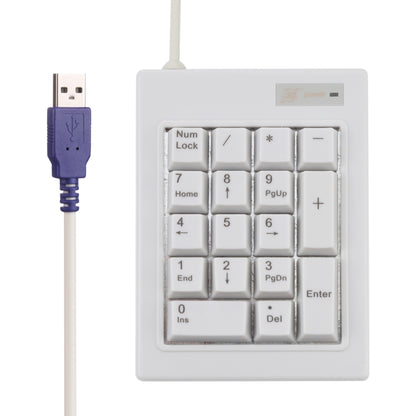 DX-17A 17-keys USB Wired Mechanical Black Shaft Mini Numeric Keyboard(White) by buy2fix