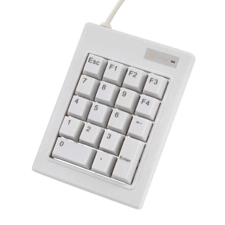 DX-18A 18-keys USB Wired Mechanical Black Shaft Mini Numeric Keyboard (White) by buy2fix