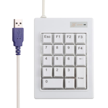 DX-18A 18-keys USB Wired Mechanical Black Shaft Mini Numeric Keyboard (White) by buy2fix