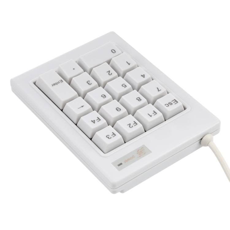 DX-18A 18-keys USB Wired Mechanical Black Shaft Mini Numeric Keyboard (White) by buy2fix