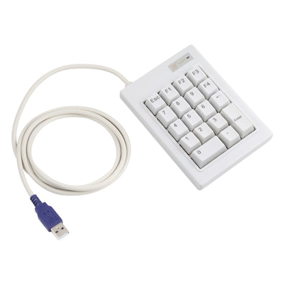 DX-18A 18-keys USB Wired Mechanical Black Shaft Mini Numeric Keyboard (White) by buy2fix
