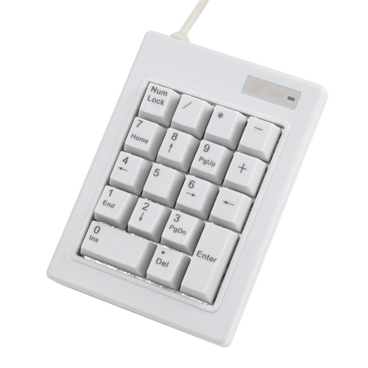 DX-18B 18-keys USB Wired Mechanical Black Shaft Mini Numeric Keyboard (White) by buy2fix