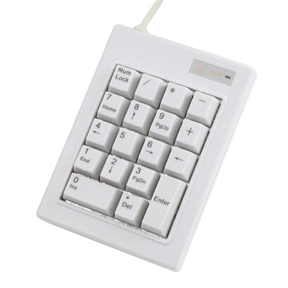 DX-18B 18-keys USB Wired Mechanical Black Shaft Mini Numeric Keyboard (White) by buy2fix