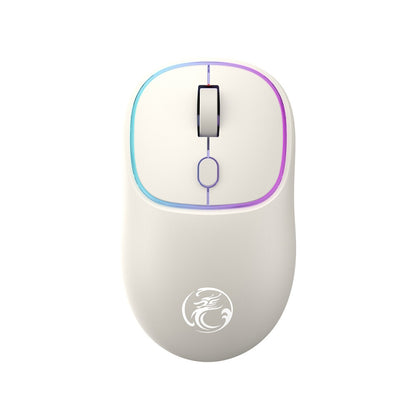 iMICE W-618 Rechargeable 4 Buttons 1600 DPI 2.4GHz Bluetooth Silent Wireless Mouse for Computer PC Laptop (Milk Tea) - Wireless Mice by iMICE | Online Shopping UK | buy2fix