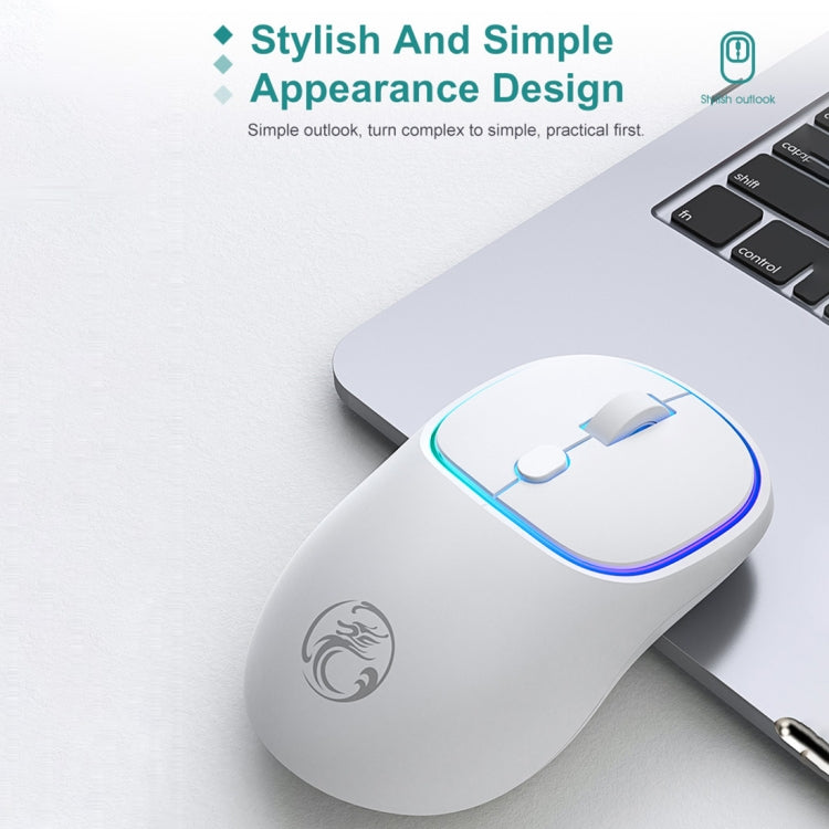 iMICE W-618 Rechargeable 4 Buttons 1600 DPI 2.4GHz Bluetooth Silent Wireless Mouse for Computer PC Laptop (Blue) - Wireless Mice by iMICE | Online Shopping UK | buy2fix