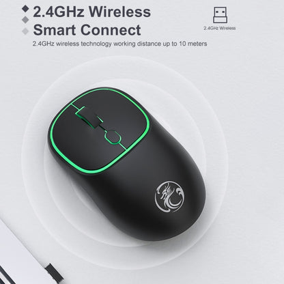 iMICE W-618 Rechargeable 4 Buttons 1600 DPI 2.4GHz Bluetooth Silent Wireless Mouse for Computer PC Laptop (Blue) - Wireless Mice by iMICE | Online Shopping UK | buy2fix