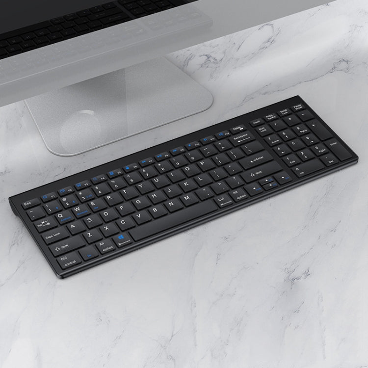 109 Three-mode Wireless Bluetooth Keyboard (Black) by buy2fix