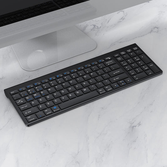 109 Three-mode Wireless Bluetooth Keyboard (Black) by buy2fix