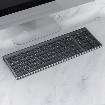 109 Three-mode Wireless Bluetooth Keyboard (Gun Metal) by buy2fix