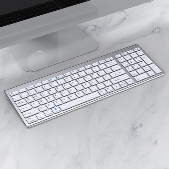 109 Clavier Bluetooth sans fil à trois modes (argent)