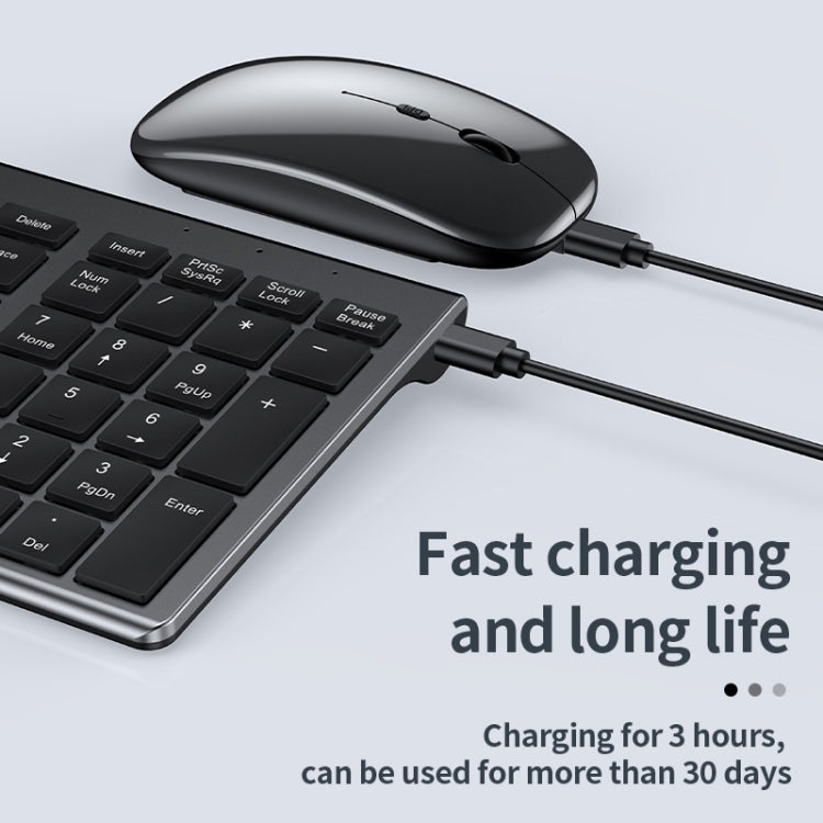 109 Three-mode Wireless Bluetooth Keyboard (Gun Metal) by buy2fix