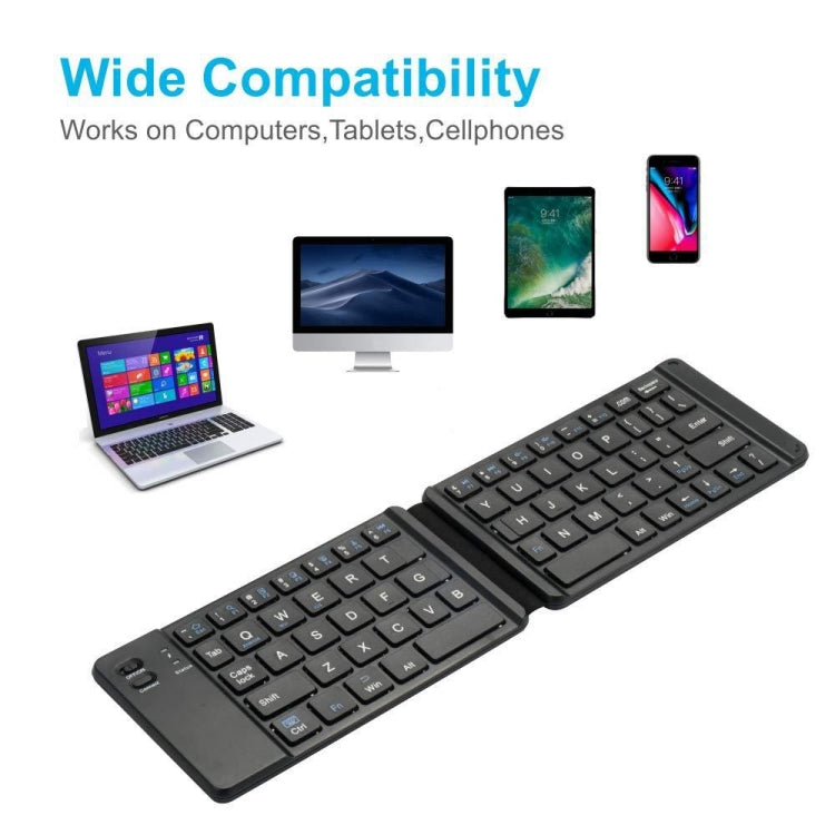 Mini Wireless Bluetooth Folding Keyboard (White) by buy2fix