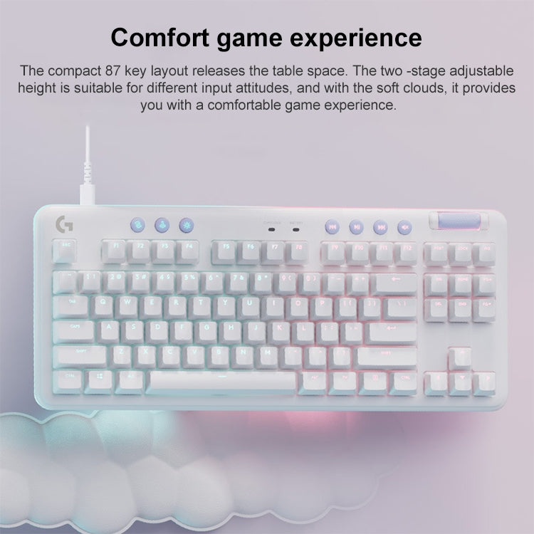 Logitech Aurora G713 RGB Wired Game E-sports 87-key Mechanical Keyboard with Palm Support, Tea Shaft - Wired Keyboard by Logitech | Online Shopping UK | buy2fix