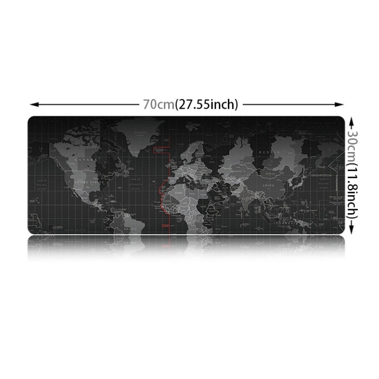 Extended Large Anti-Slip World Map Pattern Soft Rubber Smooth Cloth Surface Game Mouse Pad Keyboard Mat, Size: 70 x 30cm by buy2fix