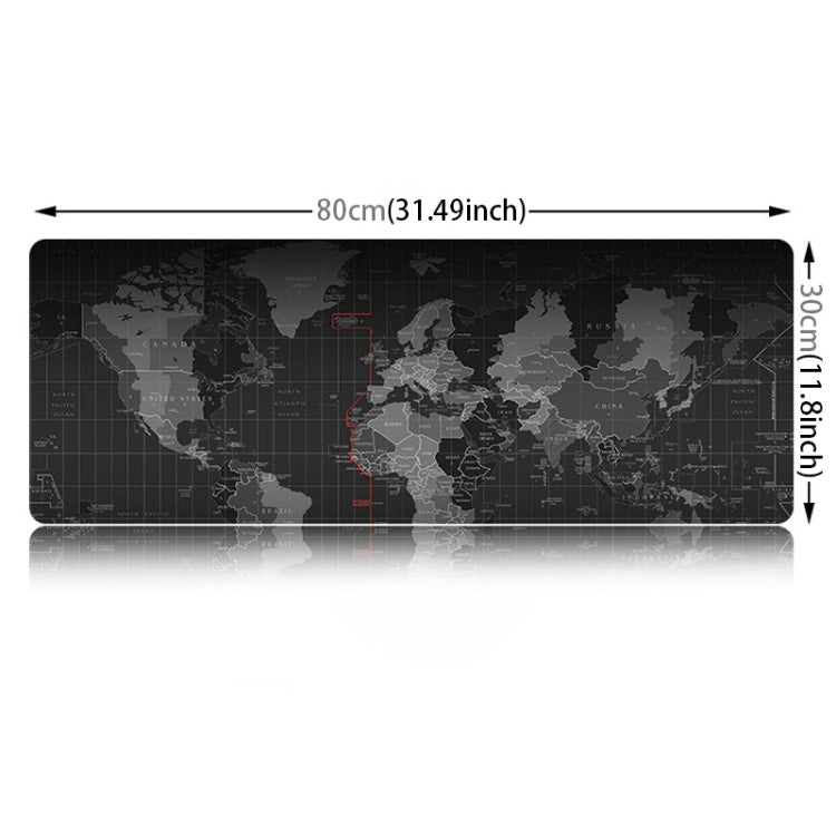 Extended Large Anti-Slip World Map Pattern Soft Rubber Smooth Cloth Surface Game Mouse Pad Keyboard Mat, Size: 80 x 30cm by buy2fix