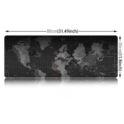 Extended Large Anti-Slip World Map Pattern Soft Rubber Smooth Cloth Surface Game Mouse Pad Keyboard Mat, Size: 80 x 30cm by buy2fix