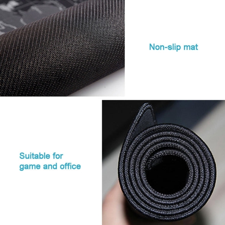 Extended Large Anti-Slip World Map Pattern Soft Rubber Smooth Cloth Surface Game Mouse Pad Keyboard Mat, Size: 80 x 30cm by buy2fix