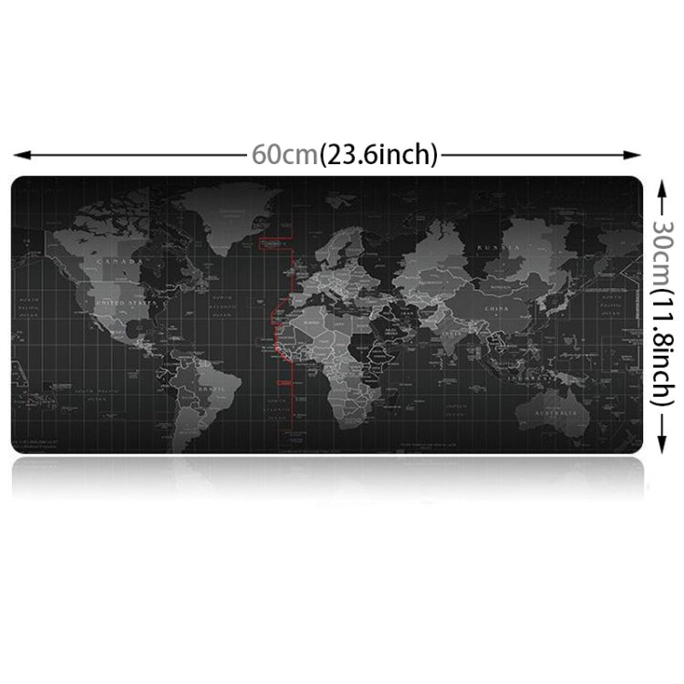 Extended Large Anti-Slip World Map Pattern Soft Rubber Smooth Cloth Surface Game Mouse Pad Keyboard Mat, Size: 60 x 30cm by buy2fix