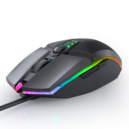 S700 Colorful Light USB Wired Office Gaming Mouse (Black) by buy2fix