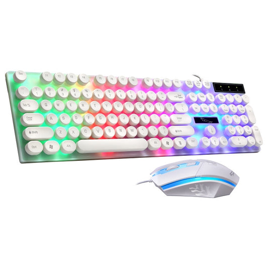 ZGB G21 Luminous Wired Keyboard + Mouse Set (White) by Chasing Leopard