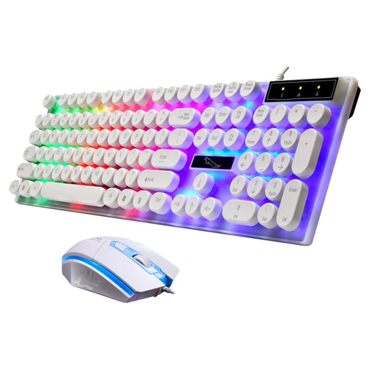 ZGB G21 Luminous Wired Keyboard + Mouse Set (White) by Chasing Leopard