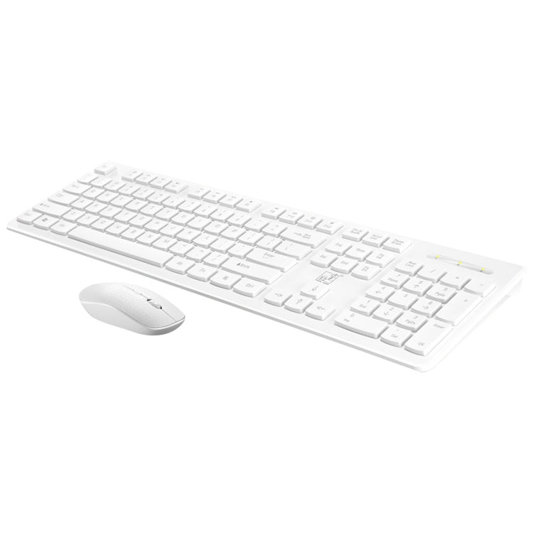ZGB 8810 Mute Wireless Keyboard + Mouse Set (White) by Chasing Leopard