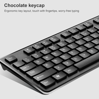 ZGB 8810 Mute Wireless Keyboard + Mouse Set (Black) by Chasing Leopard