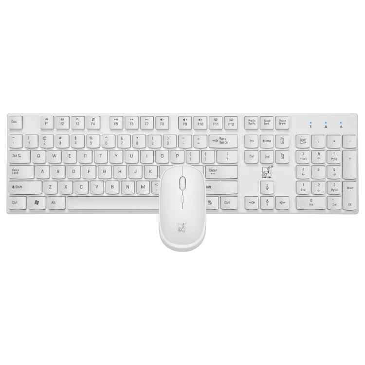 ZGB 8820 Candy Color Wireless Keyboard + Mouse Set (White) by Chasing Leopard