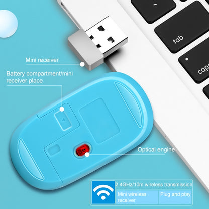 ZGB 8820 Candy Color Wireless Keyboard + Mouse Set (Black) by Chasing Leopard