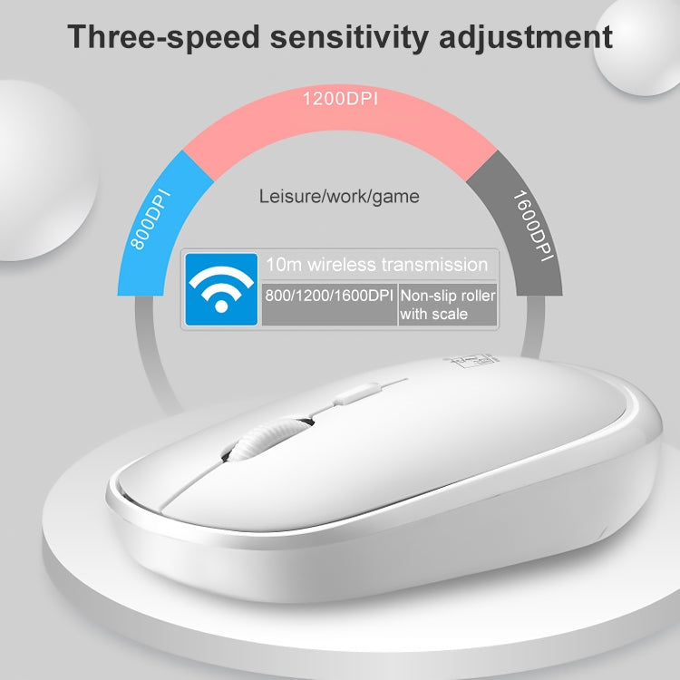 ZGB 8820 Candy Color Wireless Keyboard + Mouse Set (White) by Chasing Leopard