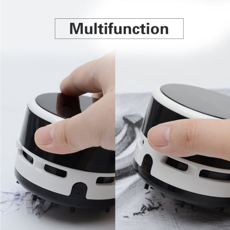 Mini Cute Personality Household / Vehicle Handheld Desk Table Keyboard Vacuum Cleaner, Size: 8x6x6cm(Black) by buy2fix