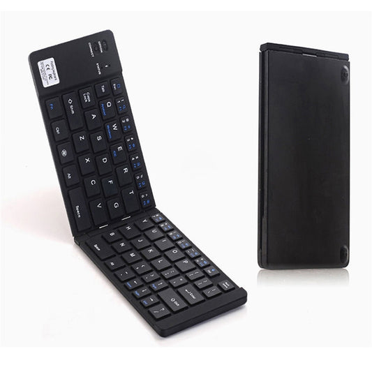 F66 Foldable Bluetooth Wireless 66 Keys Keyboard, Support Android / Windows / iOS (Black) by buy2fix
