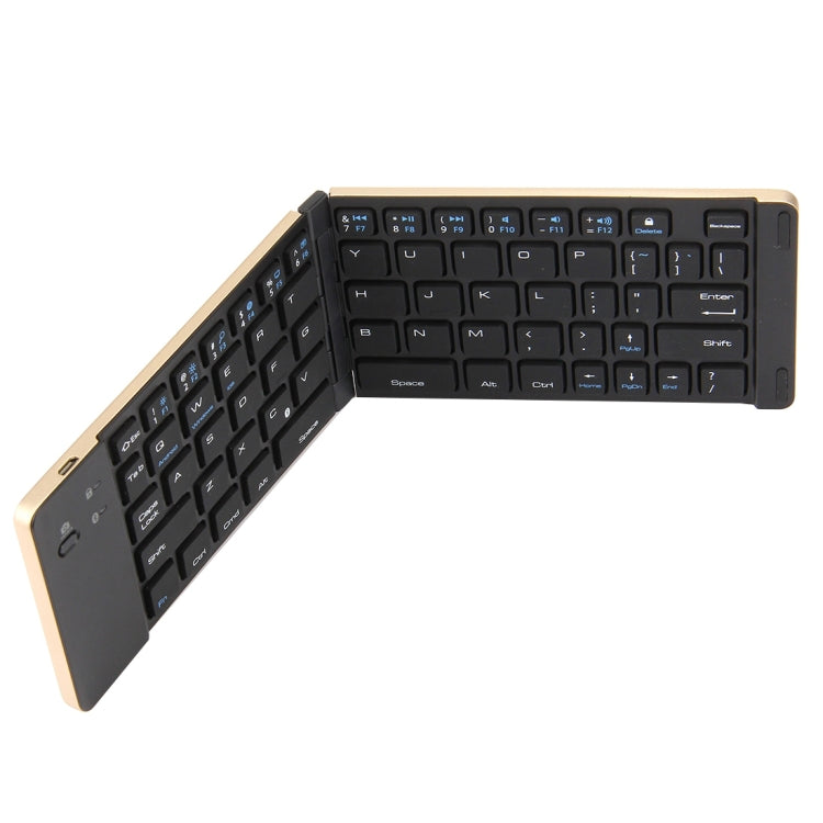 F66 Foldable Bluetooth Wireless 66 Keys Keyboard, Support Android / Windows / iOS(Gold) by buy2fix