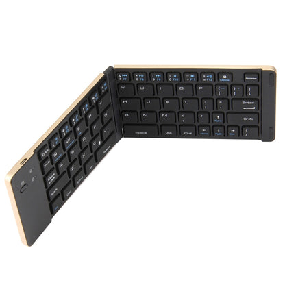 F66 Foldable Bluetooth Wireless 66 Keys Keyboard, Support Android / Windows / iOS(Gold) by buy2fix