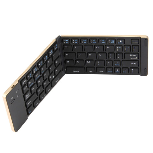 F66 Foldable Bluetooth Wireless 66 Keys Keyboard, Support Android / Windows / iOS(Gold) by buy2fix