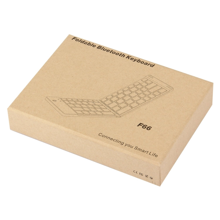 F66 Foldable Bluetooth Wireless 66 Keys Keyboard, Support Android / Windows / iOS(Gold) by buy2fix