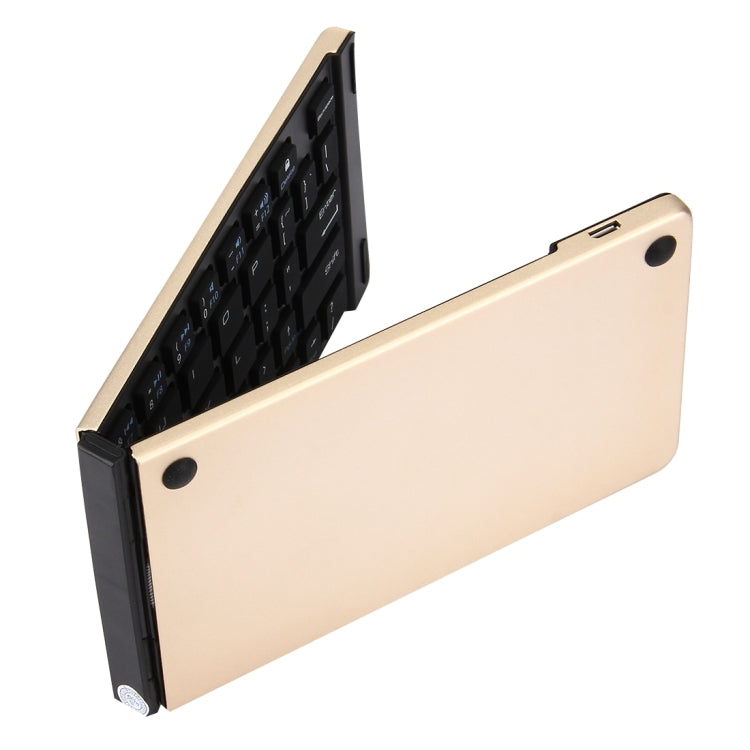 F66 Foldable Bluetooth Wireless 66 Keys Keyboard, Support Android / Windows / iOS(Gold) by buy2fix